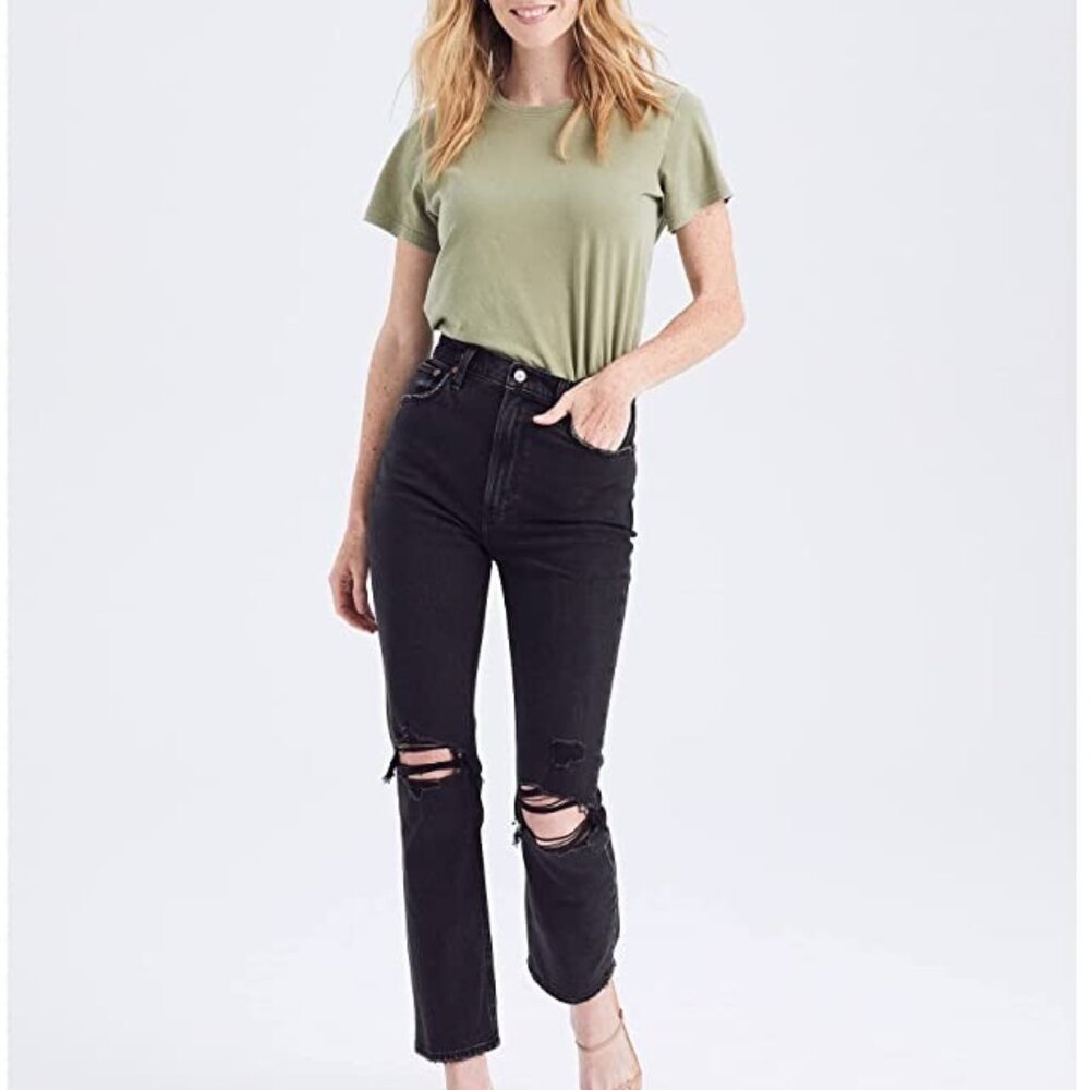 Abercrombie & Fitch The Ankle Straight Ultra High Rise Size 25